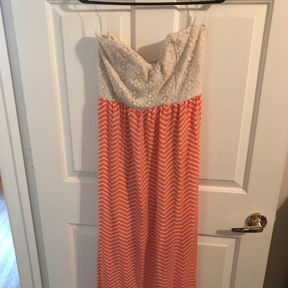 Strapless Maxi Dress with back cutout
